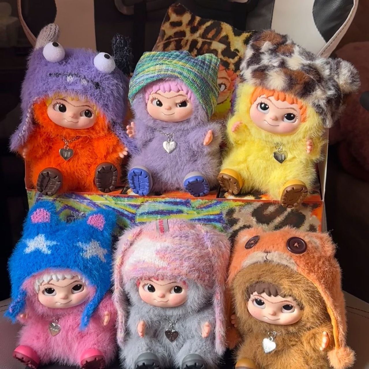 【代拆】哇库库毛毛潮趣派对系列盲盒潮玩挂件