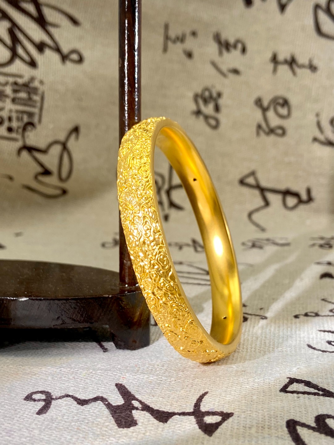 足金祥云简约款轮胎手镯气质时尚经典双十二礼物