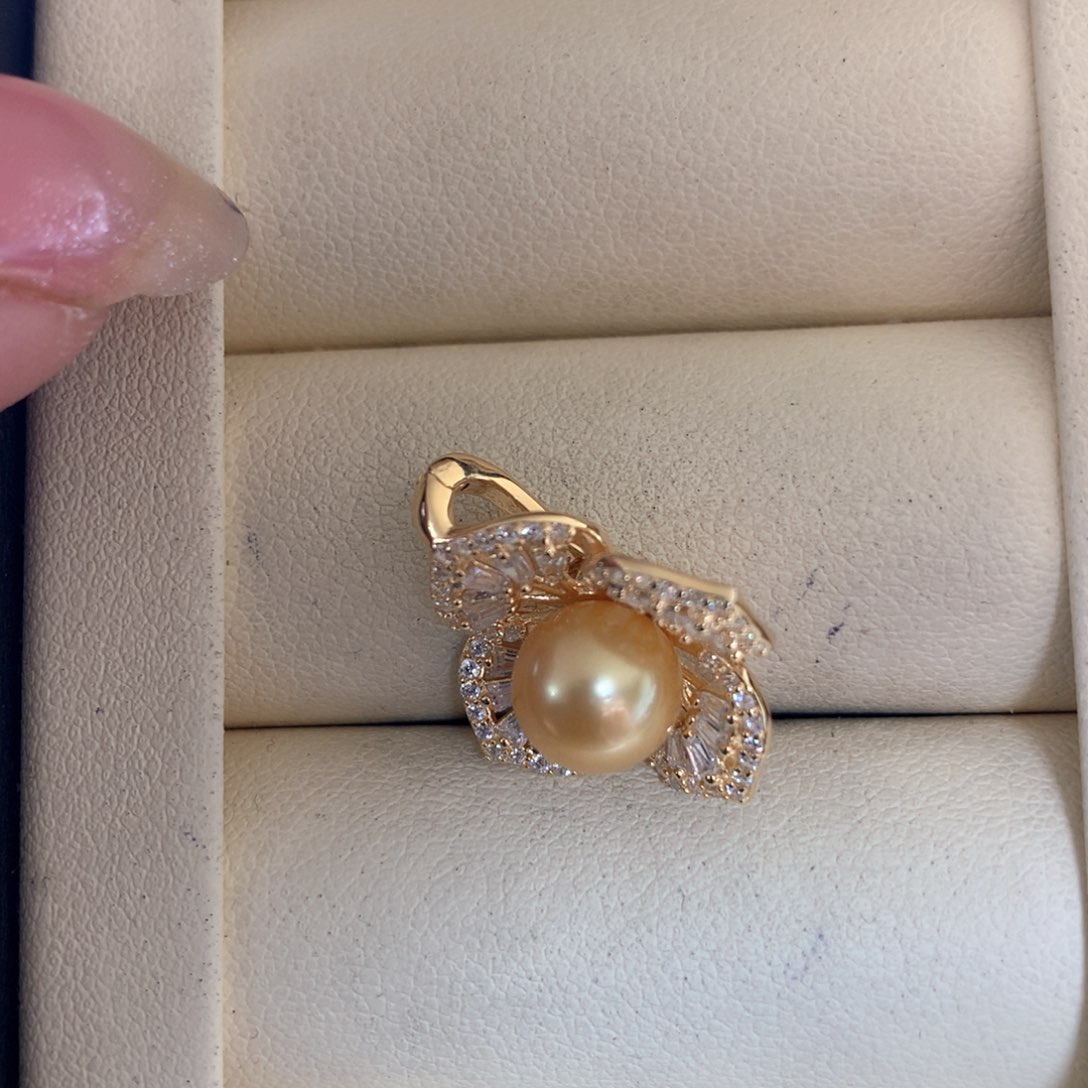 海水珍珠银S925镶嵌颈饰