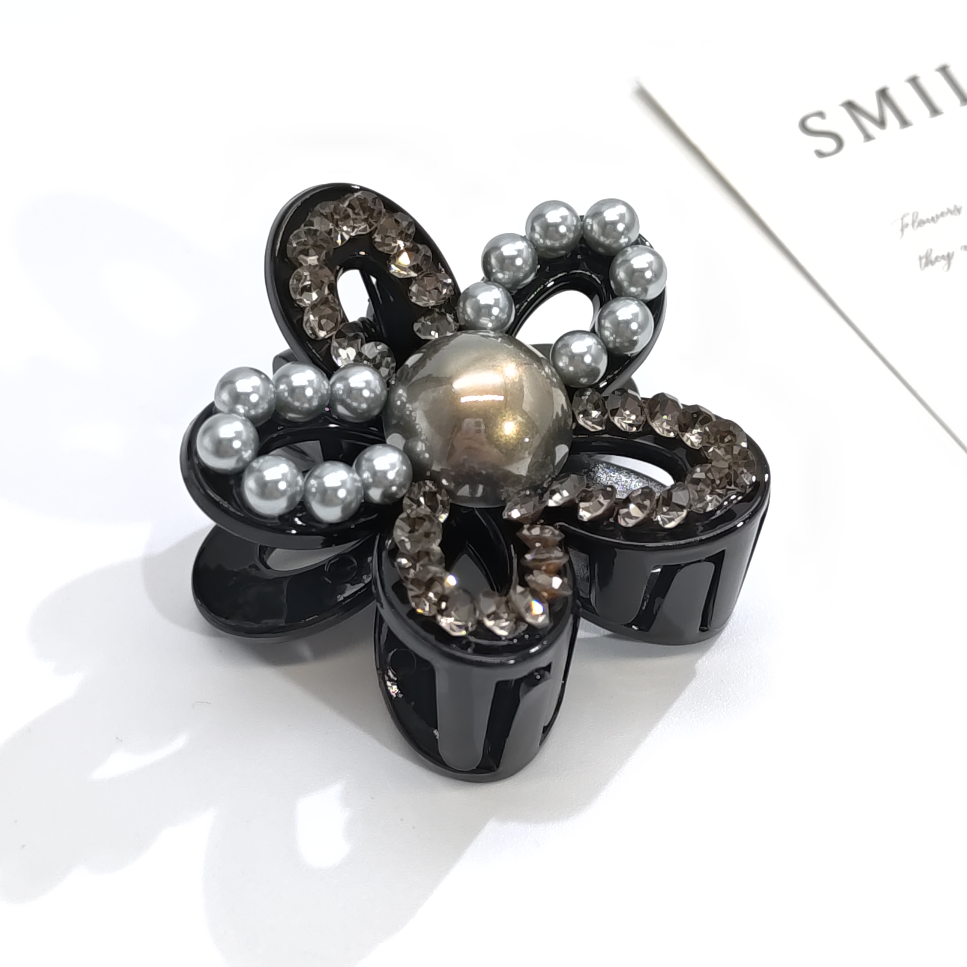 F44韩系小众设计精致五角星珠珠闪闪发夹