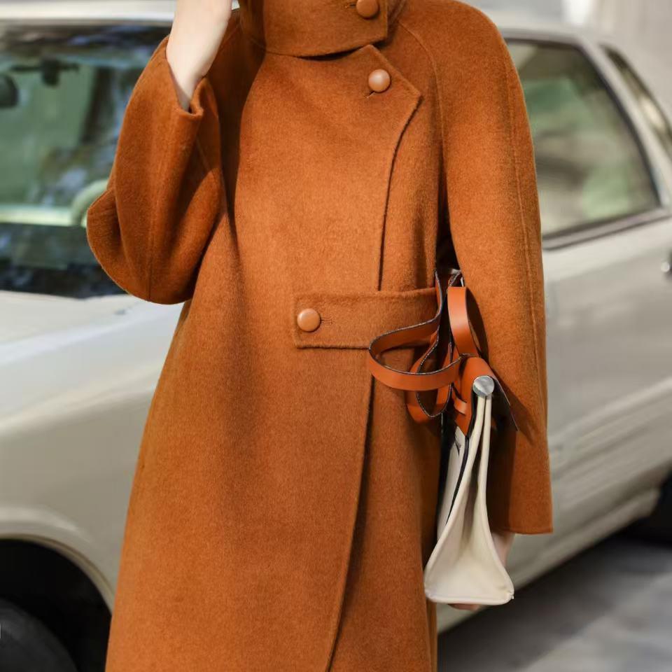 【YANGSHANG】立领气质秋冬长款绵羊毛双面大衣 GM8892