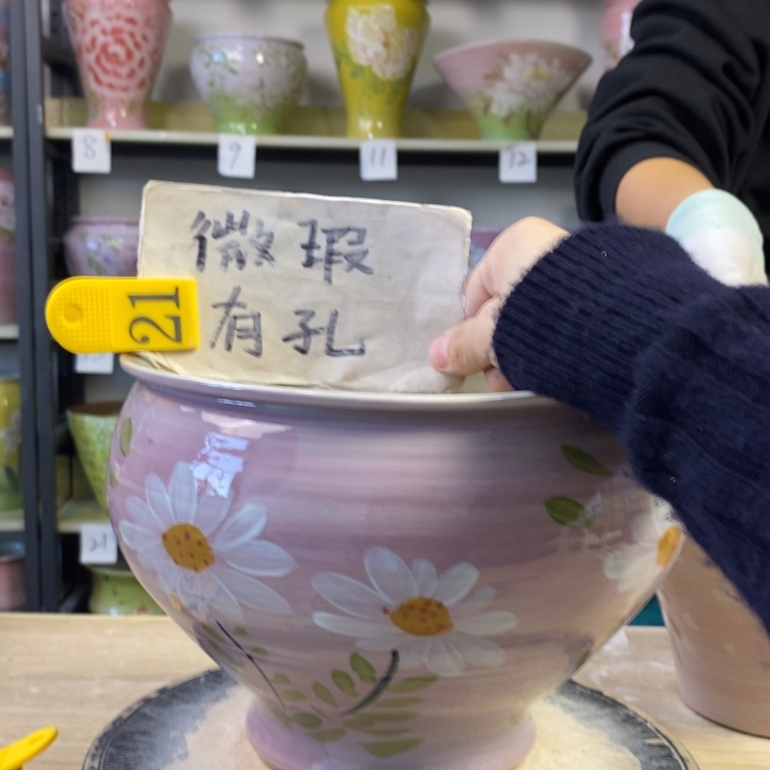 景德镇手工手绘陶瓷花盆
