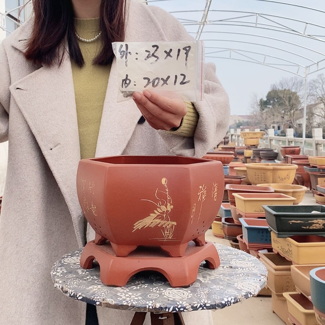 紫砂花盆紫砂花盆