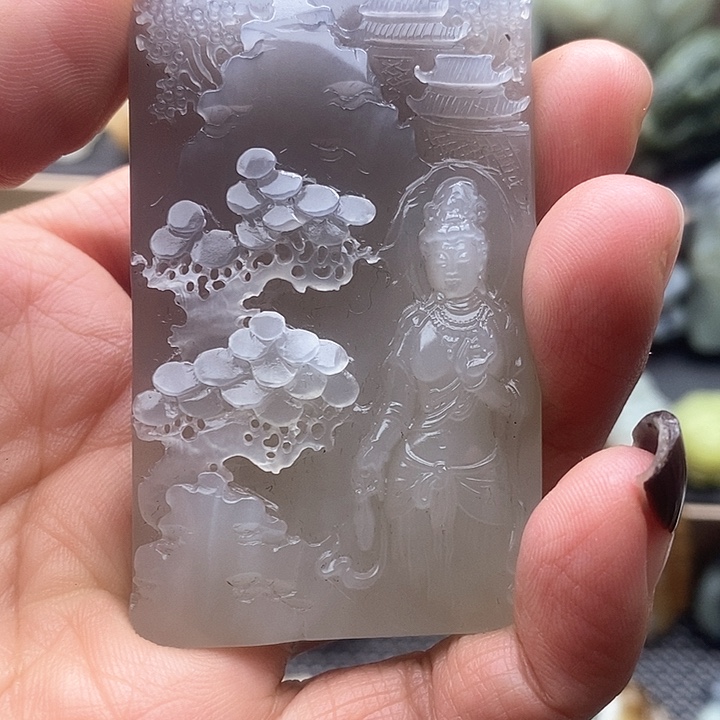 颈饰未镶嵌和田玉（糖玉）云**澜