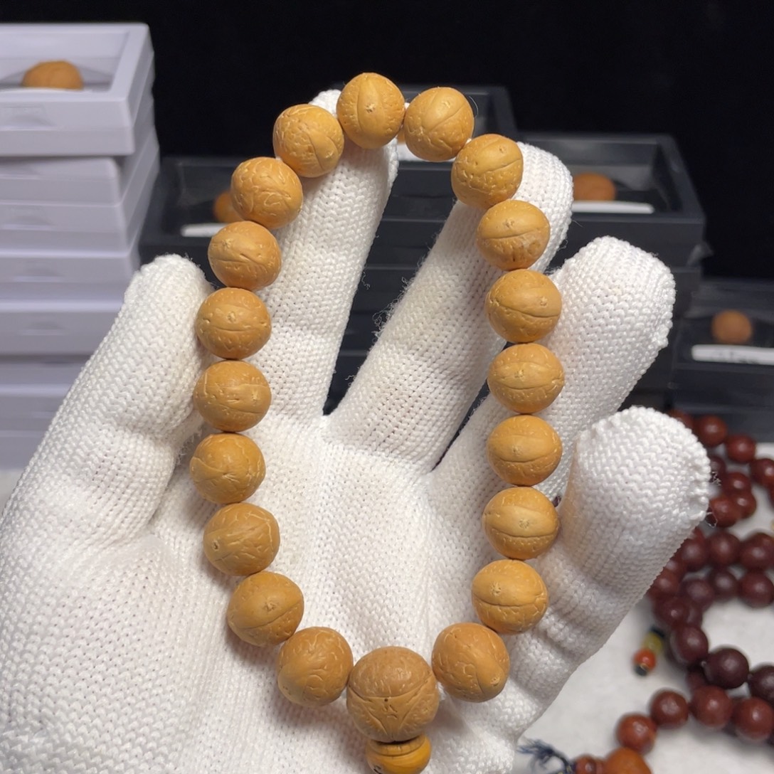 手串凤眼菩提13大眼单仓黄皮