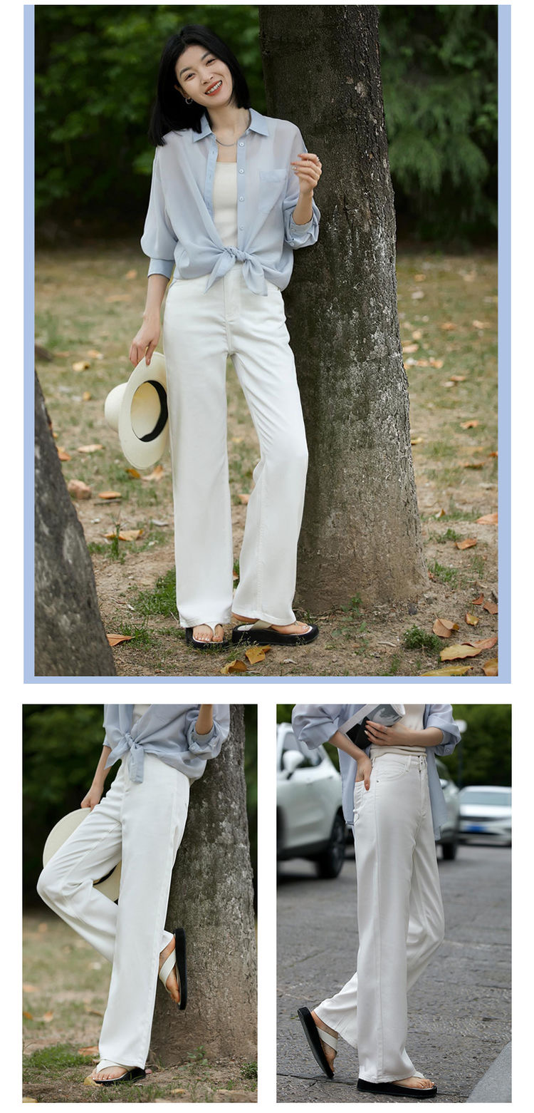 兰精天丝+桑蚕丝牛仔裤  K6050