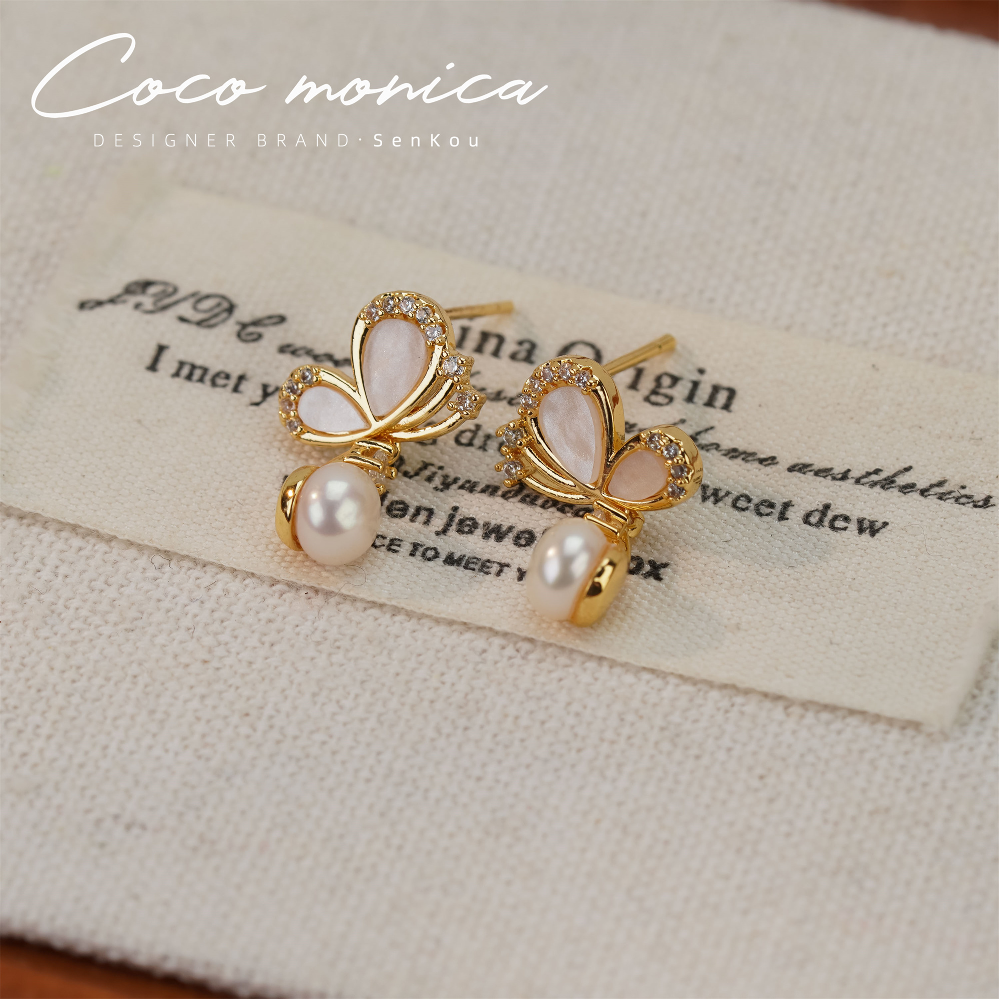 【小霞珠宝】S925银针 耳钉时尚无核珍珠经典法式耳饰AB697