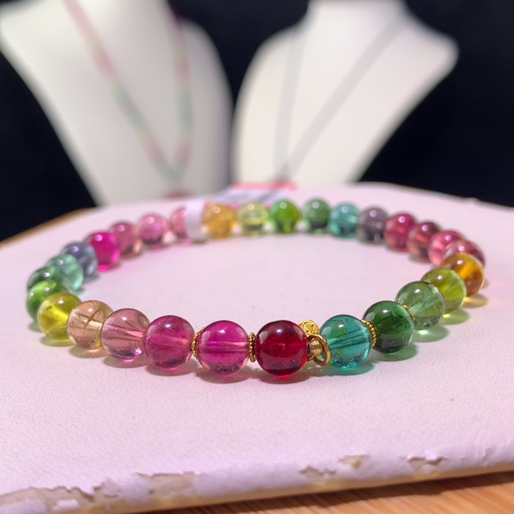 双色碧玺手链未镶嵌