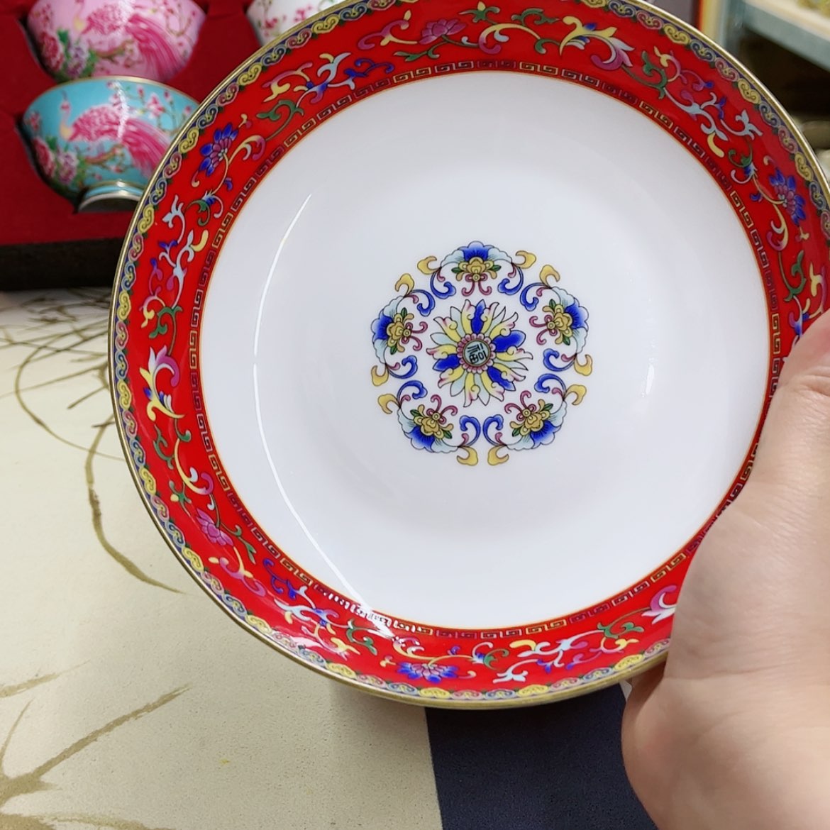 【闪购商品】珐琅8英寸6深红。。。。。