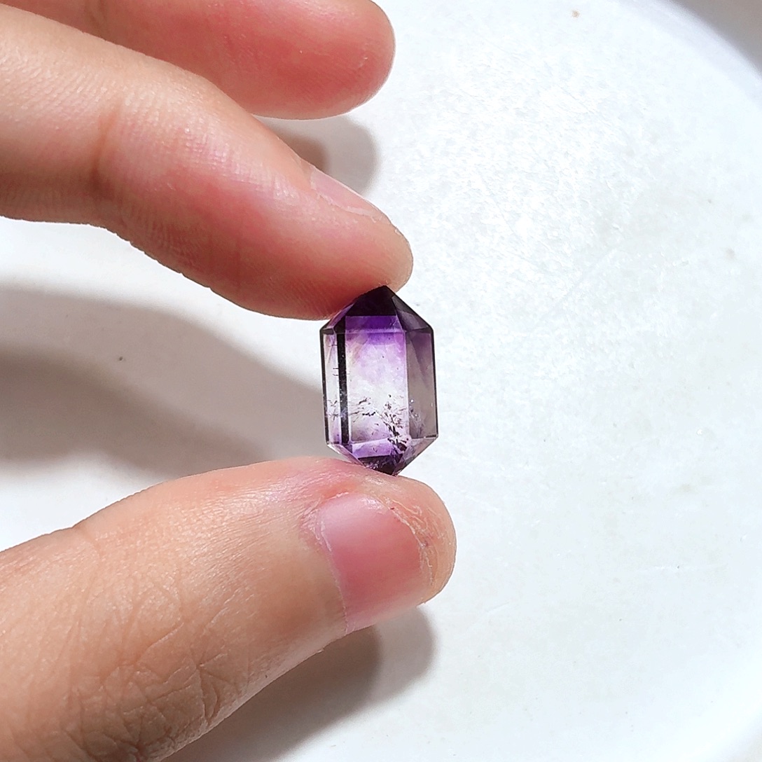 未镶嵌珠宝半成品水晶超七双尖