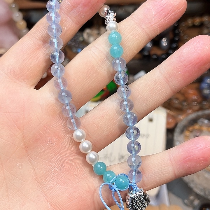 水晶手链未镶嵌海蓝宝