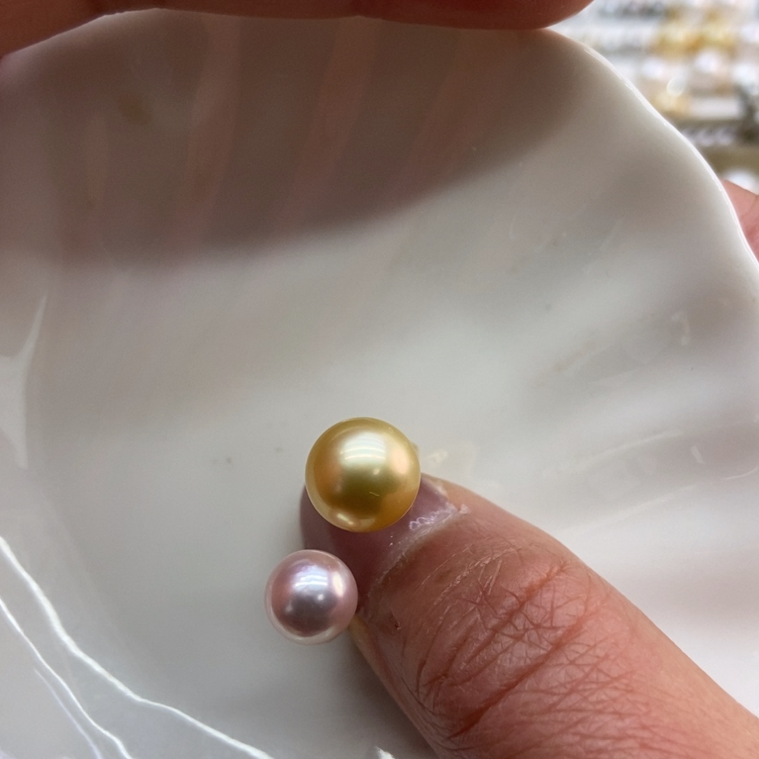 海水珍珠戒指银S925镶嵌