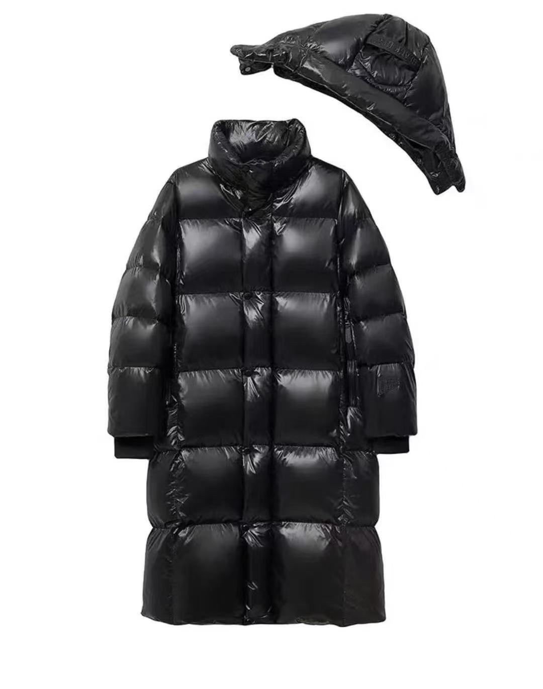 冬季厚款连帽长袖常规长款外套拉链纯