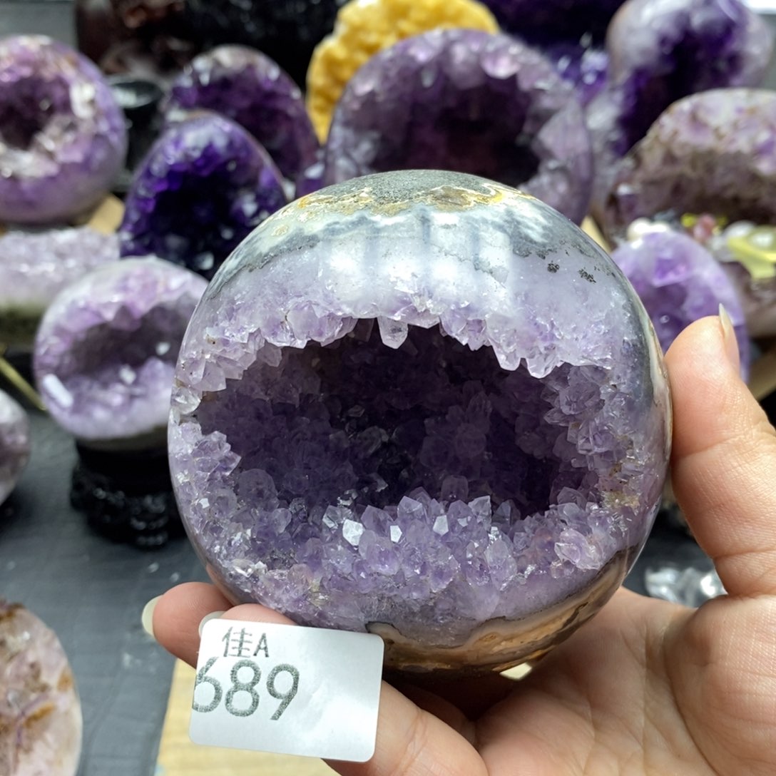 未镶嵌大型摆件（非配饰）紫晶达*西