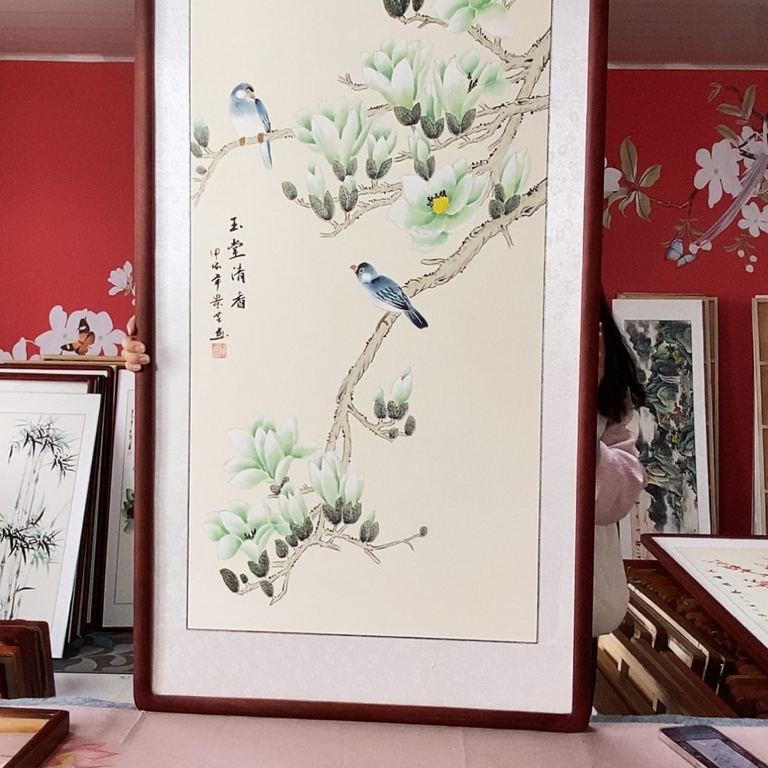 国画手写手绘国画作品63✖️123