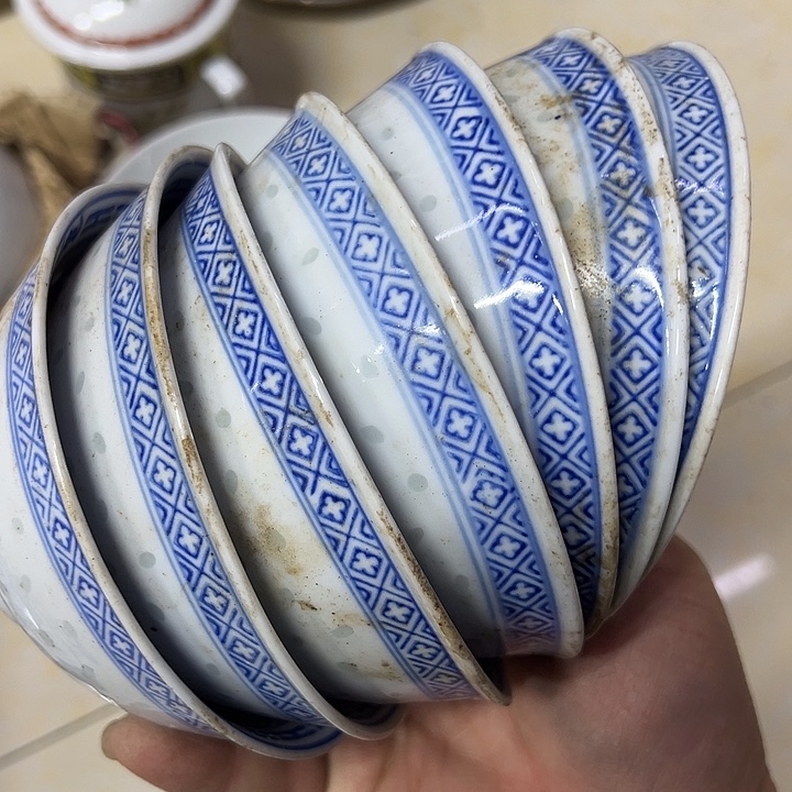 小***杰陶其他7个玲珑碗11.5厘米