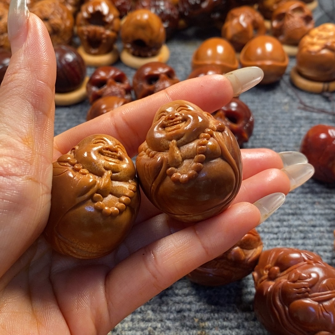 用***8橄榄核手串/手链弥勒一对