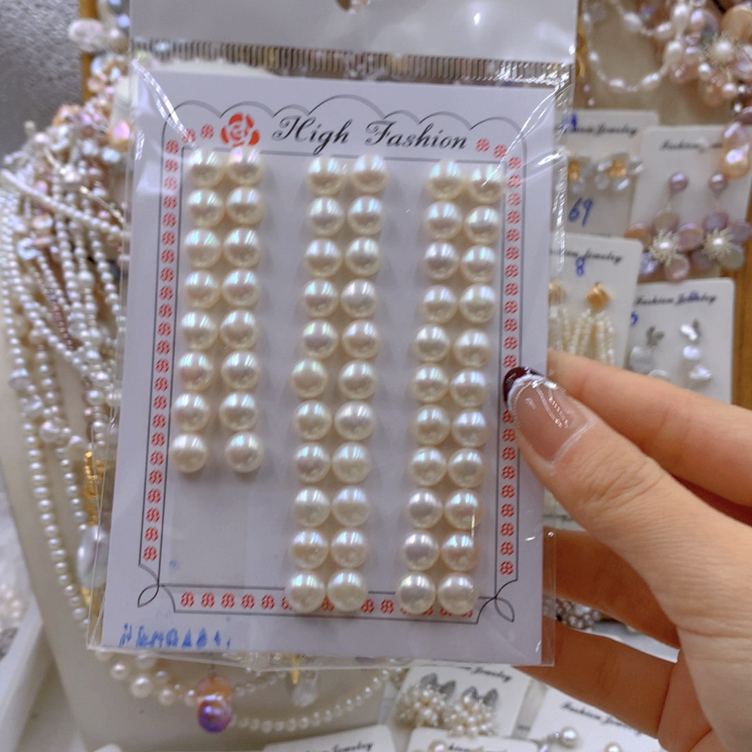 淡水珍珠耳饰银S925镶嵌