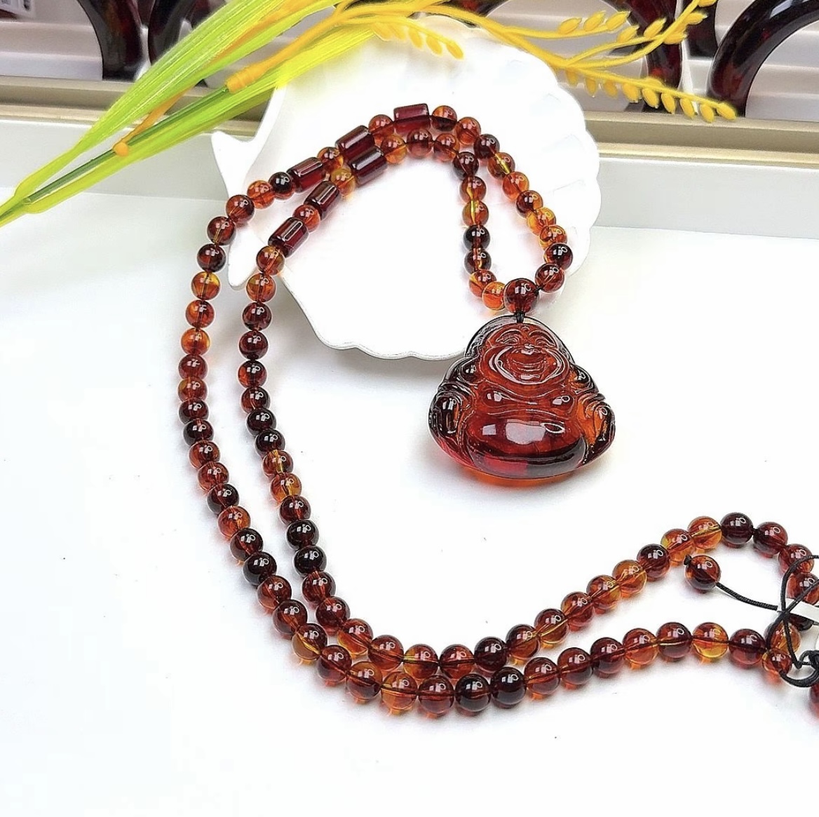 （正品保障）血药珀满血紫杉醇佛公吊坠