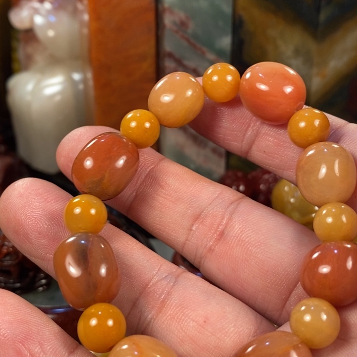 石英质玉手串不退换未镶嵌用****2