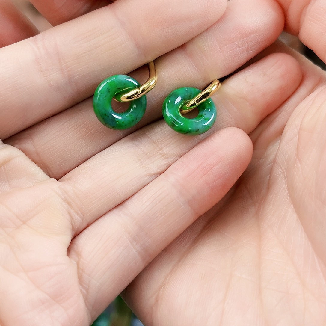 翡翠耳饰未镶嵌耳饰