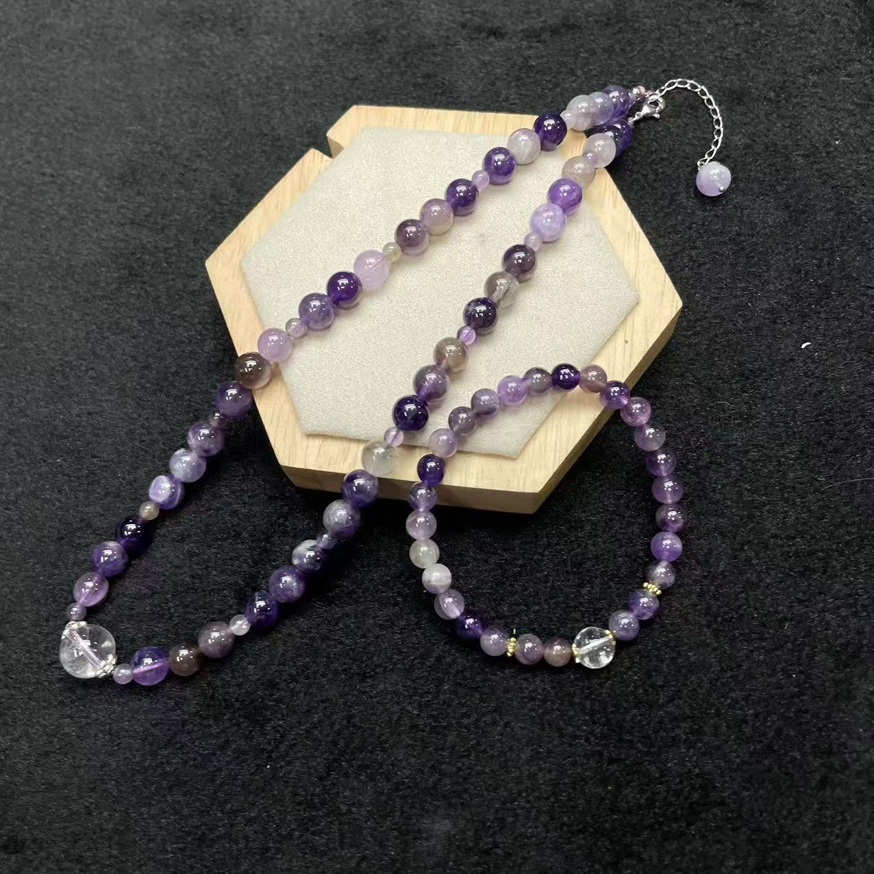 101253T29-3A24-超七紫水晶项链+手串-多样性发其一