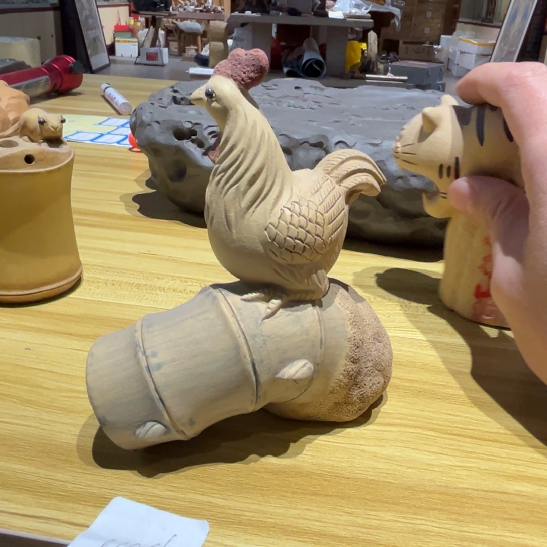 宝***买茶宠紫砂竹节鸡茶宠