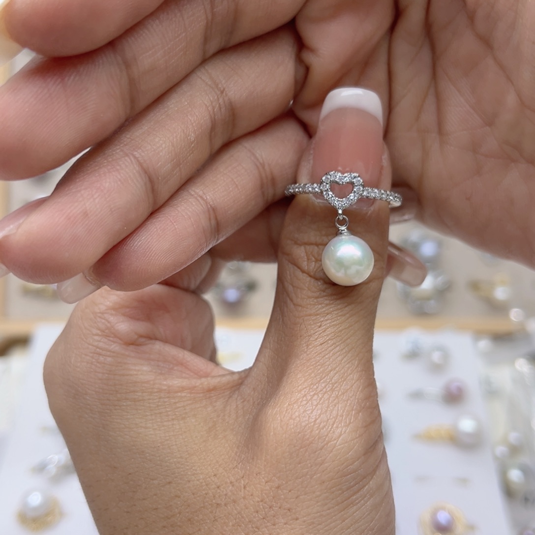 K****合金淡水珍珠戒指