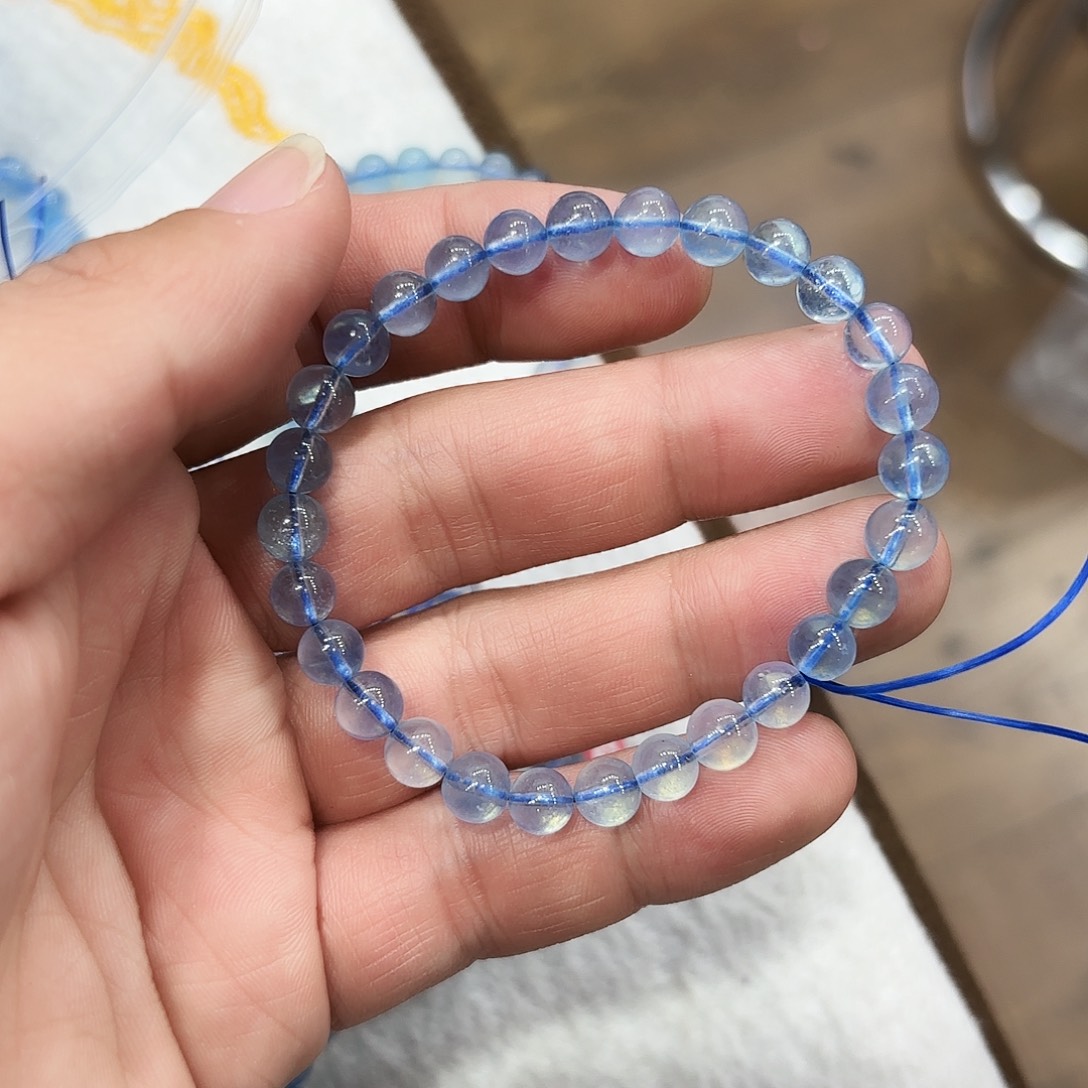 水晶手链未镶嵌海蓝宝