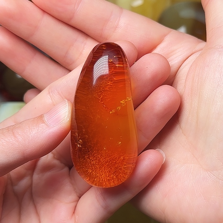 琥珀未镶嵌手链吊坠