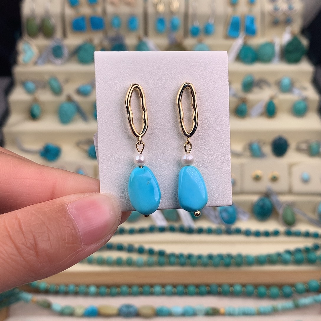 绿松石银S925镶嵌颈饰