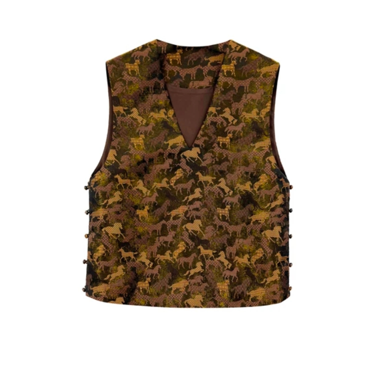 【金小马】秋冬新款中式V领老钱风四季通穿马甲