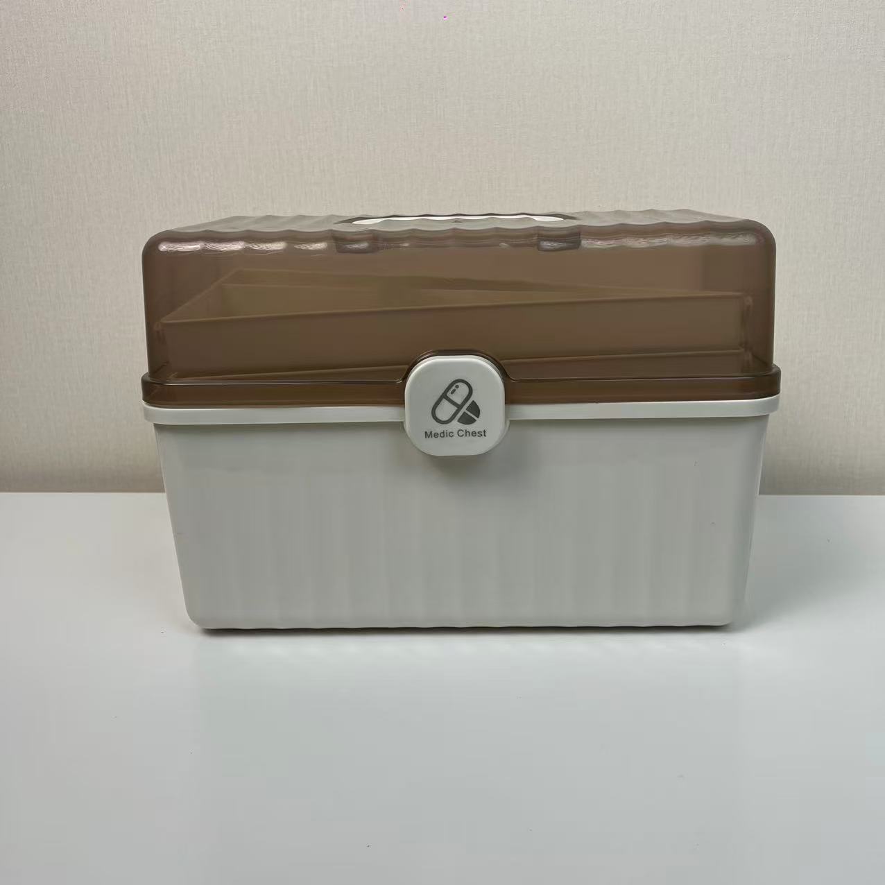 3层医药箱急救箱工具药盒收纳盒药箱收纳盒透明家用简约大容量