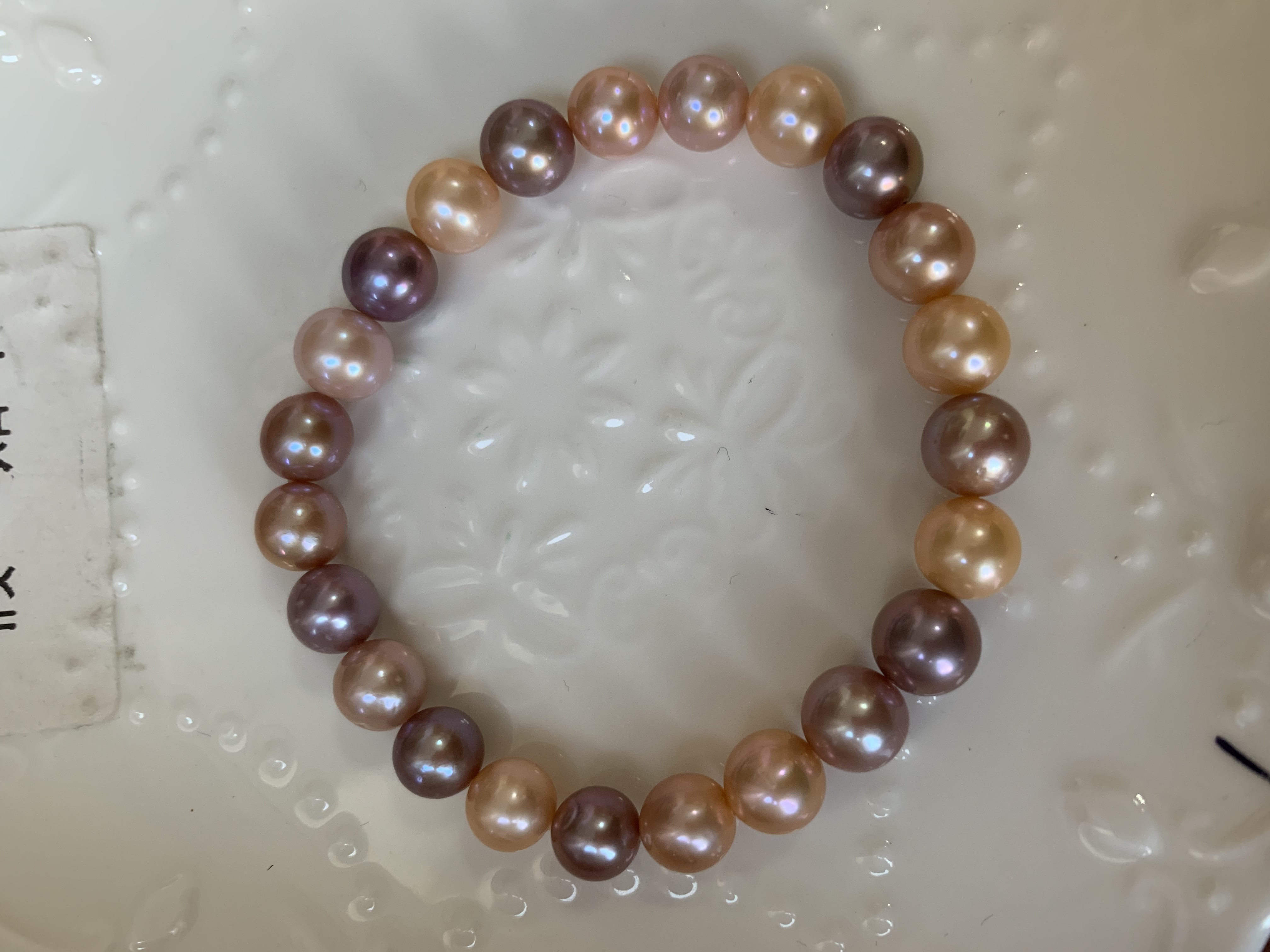 【阿西娅珠宝】8-9糖果色珍珠手链马卡龙天然珍珠百搭简约彩色混彩