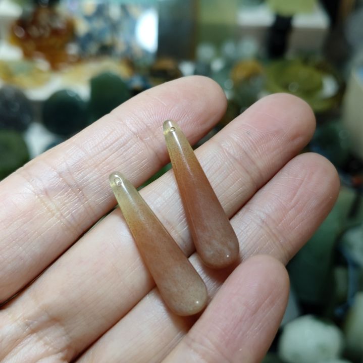 美***6岫玉未镶嵌耳坠款式
