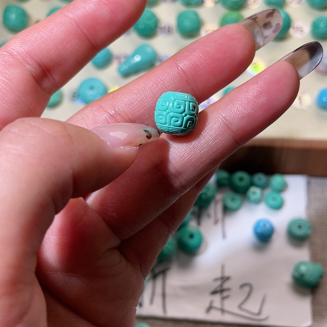 桃***桃手工雕刻配饰配珠卡11+