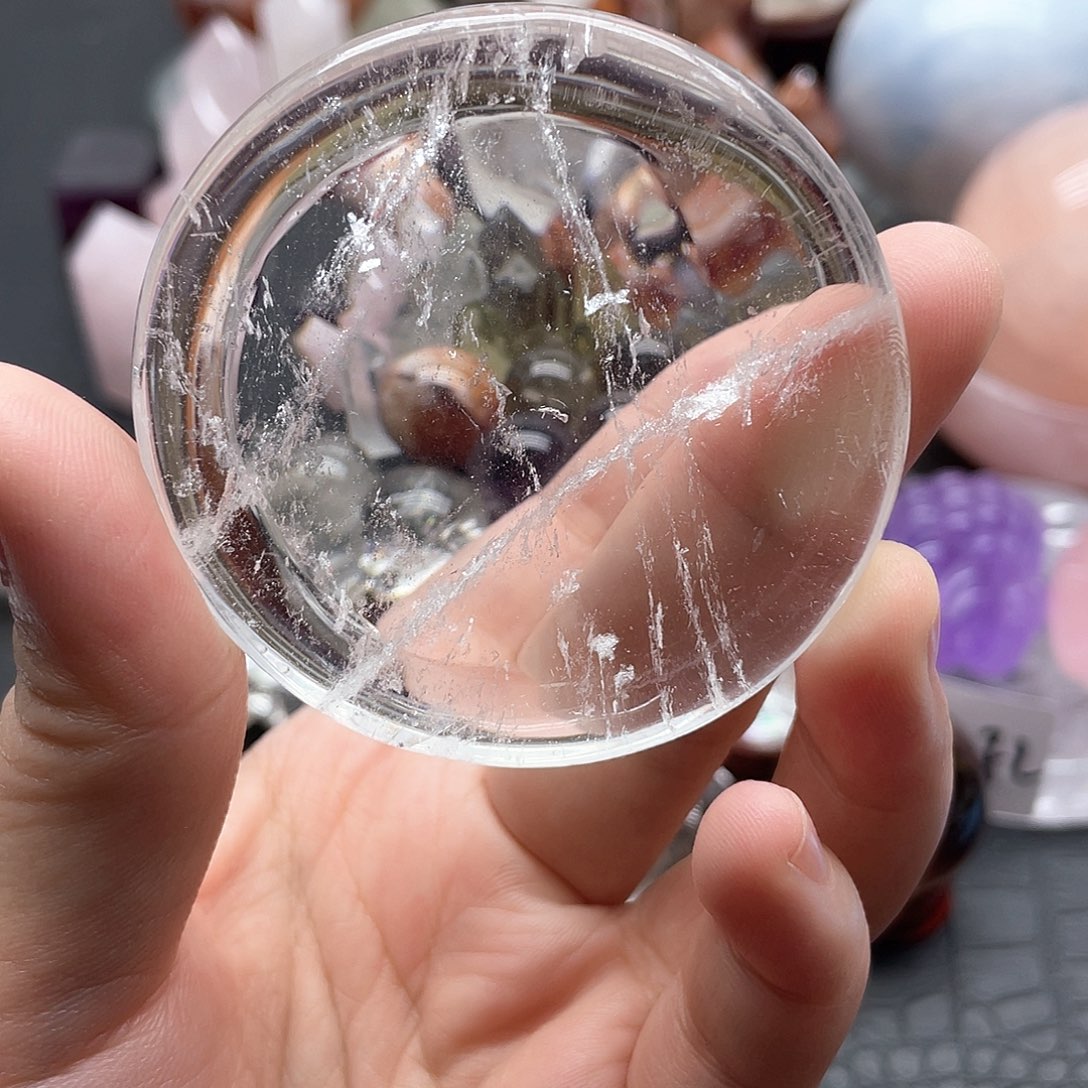 未镶嵌珠宝半成品水晶39白水晶盘子