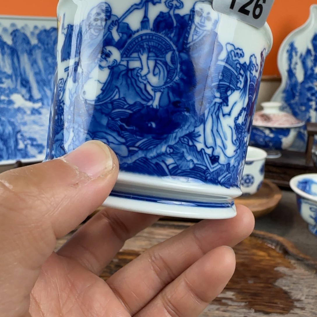 瓷片景德镇手绘青花茶器126