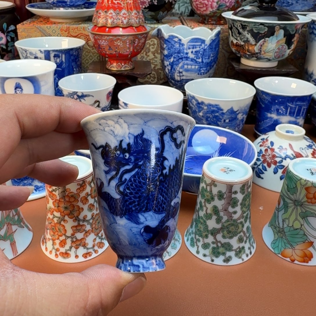 至***在杯子陶景德镇全手工手绘陶瓷