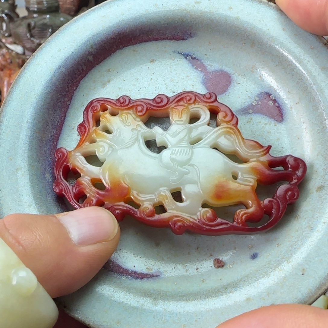 用***3和田玉未镶嵌挂件