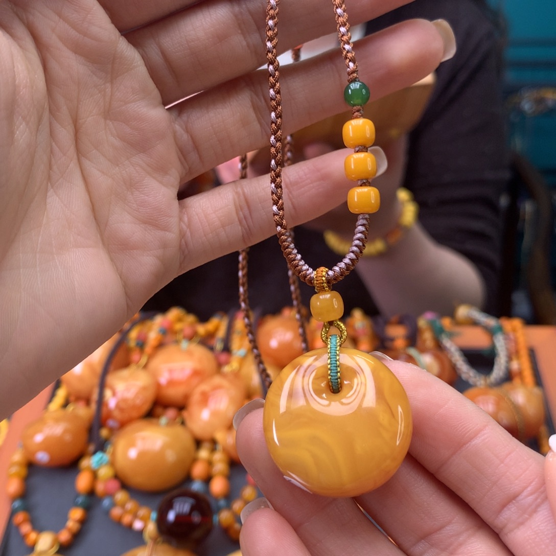 蜜蜡未镶嵌颈饰天然