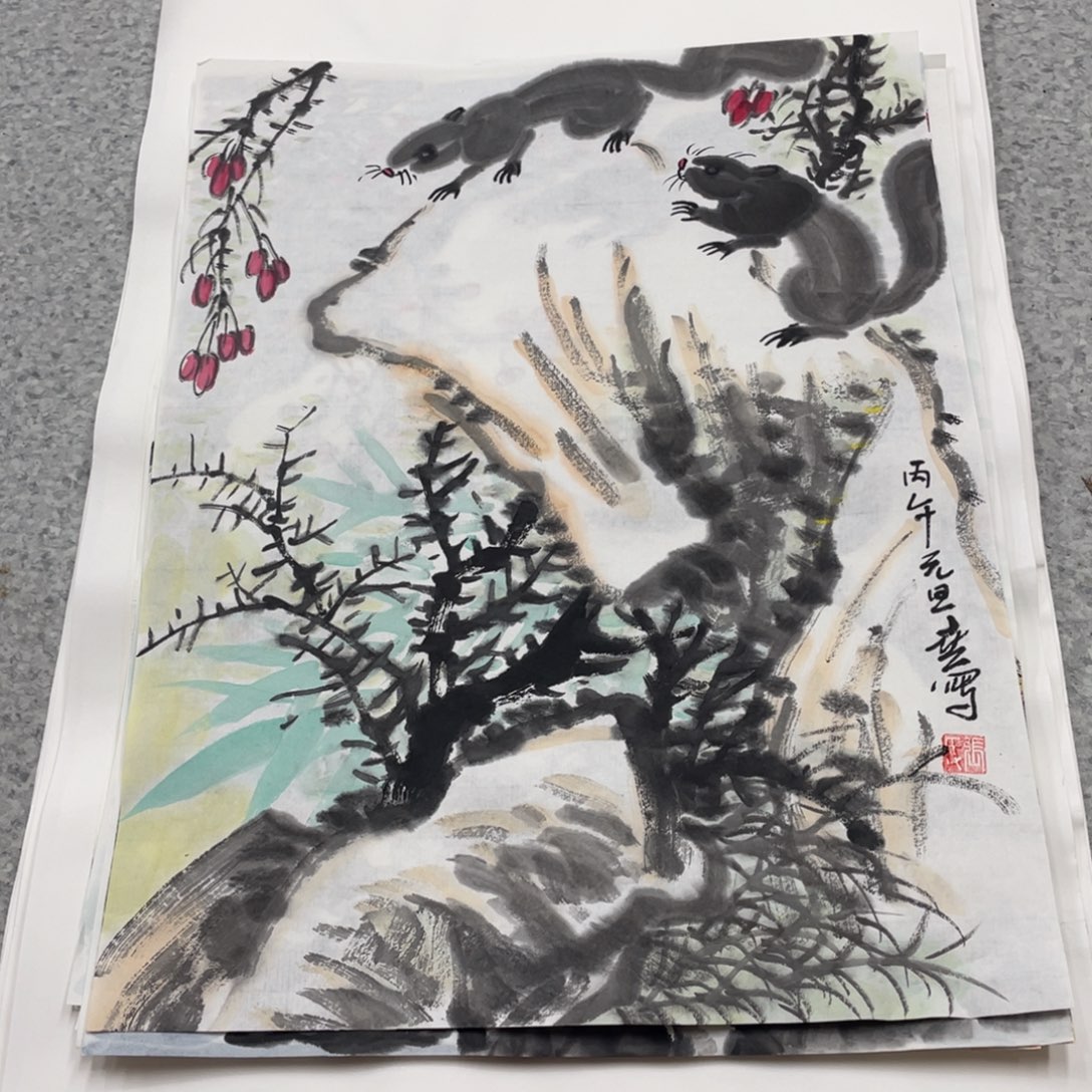 国画1.4平尺国画作品