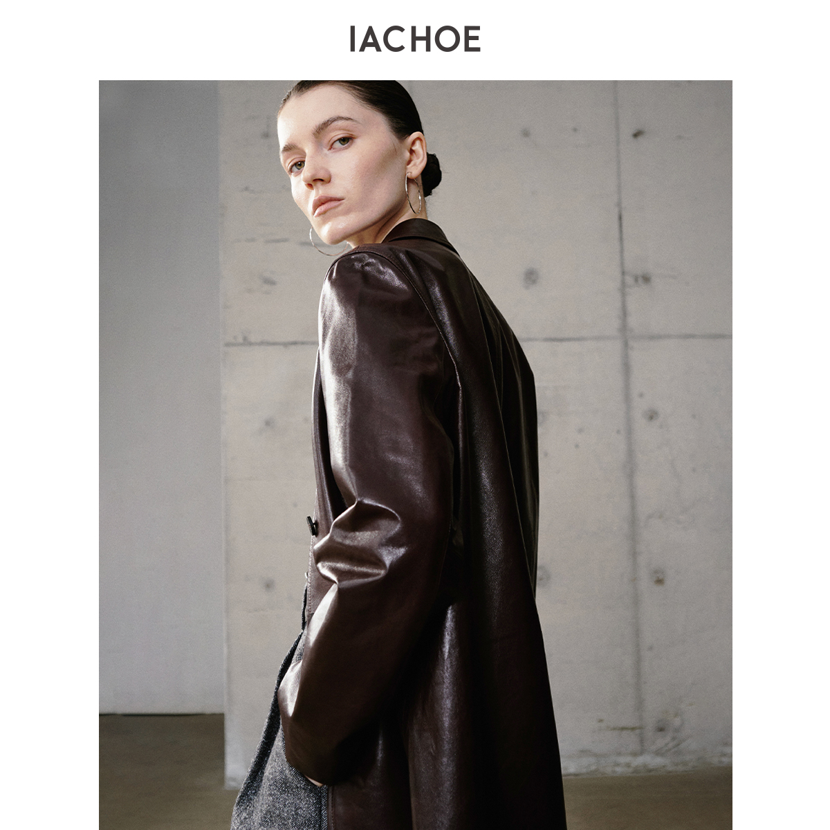 IACHOE中长款羊皮真皮皮衣3661527003