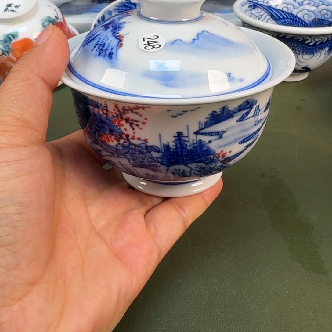 陶景德镇纯手绘茶具圆圆248