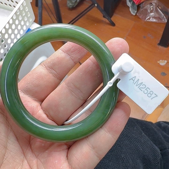 和田玉（碧玉）手镯未镶嵌56