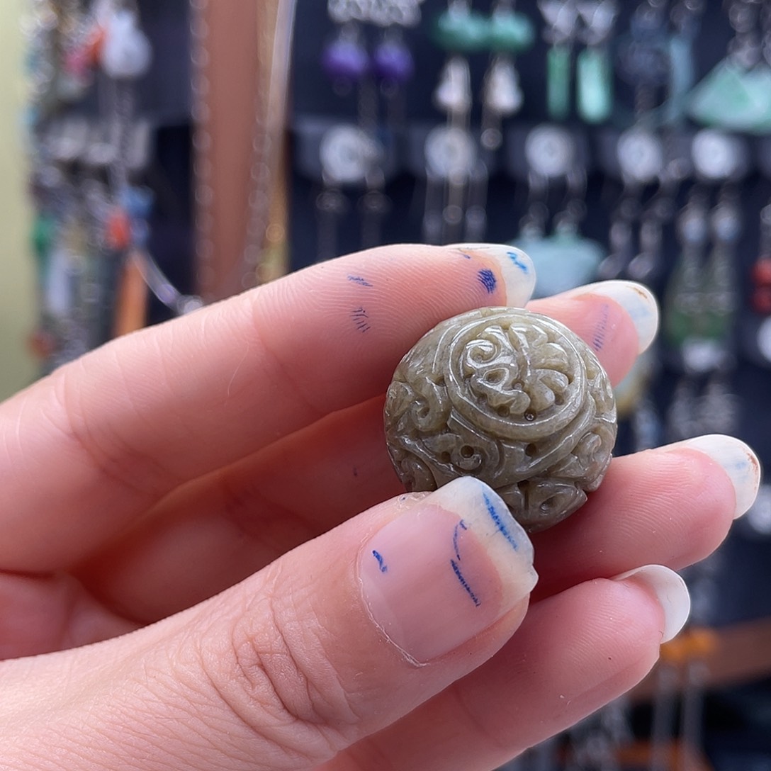 翡翠银S925镶嵌耳饰墨***浅732hhnhhh