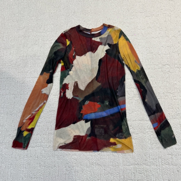 BUZH秋季新款薄款纸片感长袖T恤修身显瘦打底小衫