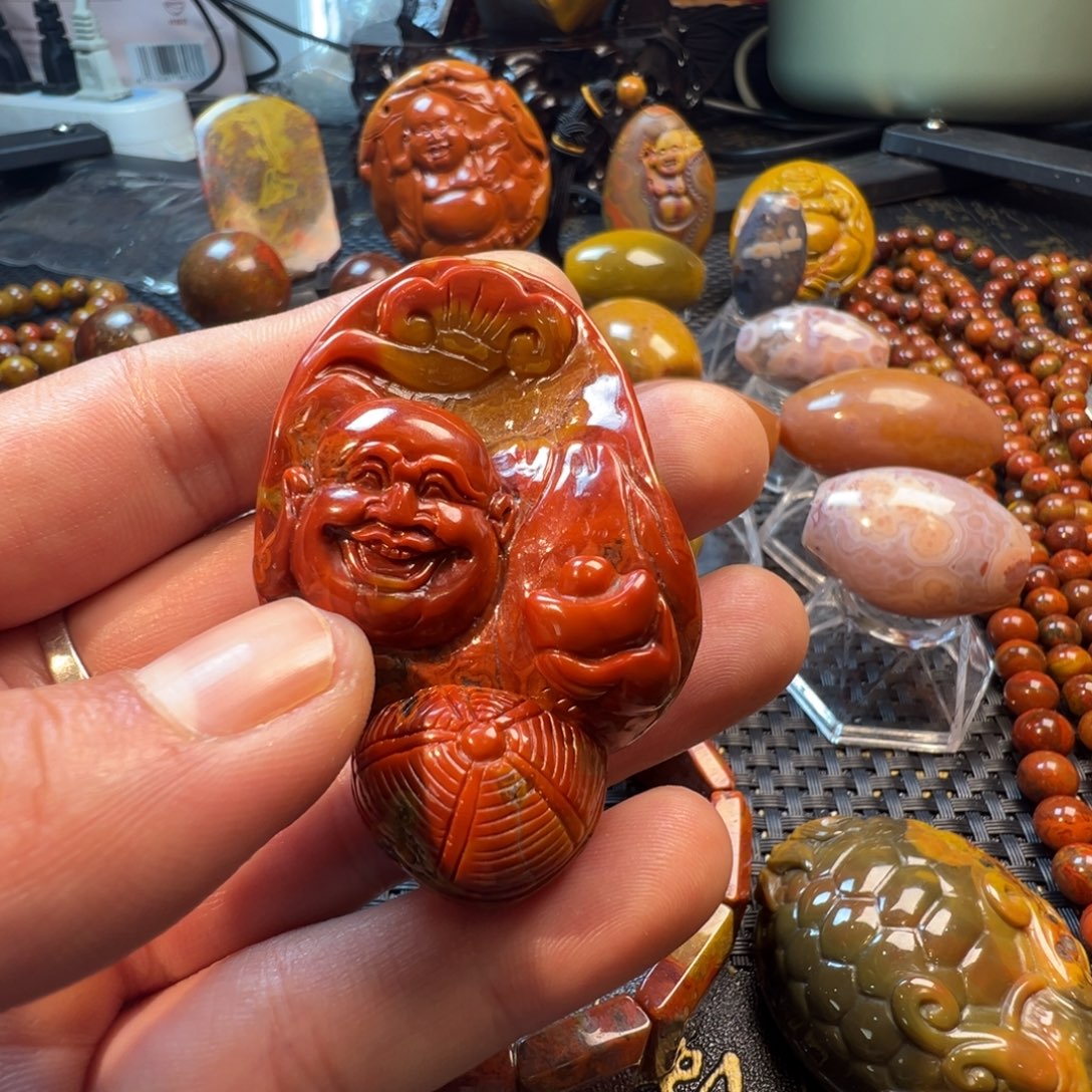 猛***士玛瑙/玉髓未镶嵌 战国红玛瑙