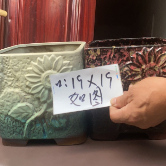 大号粗陶透气方口多肉花盆适合兰花绿萝等多种绿植盆栽