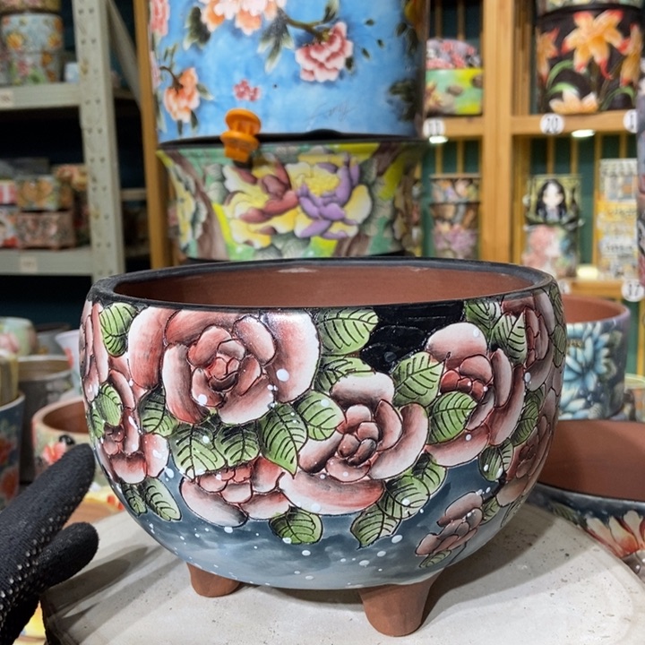 红陶景德镇艺术手绘作品